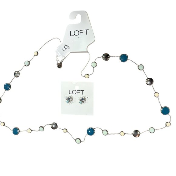 LOFT Necklace & Earring Set – Multi-Color Beads - Picture 1 of 5